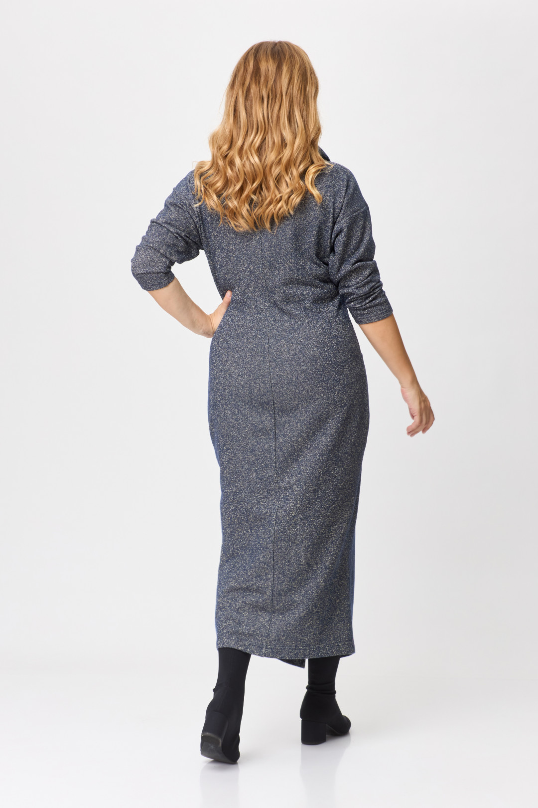 Платье Мишель Шик 2145 синий, серебро - фото 3