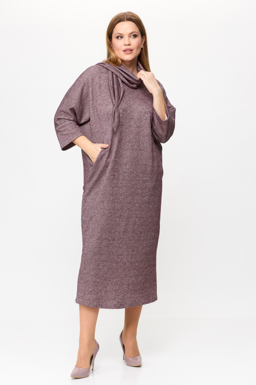 Платье Мишель Шик 2157 бордовый, блеск - фото 1