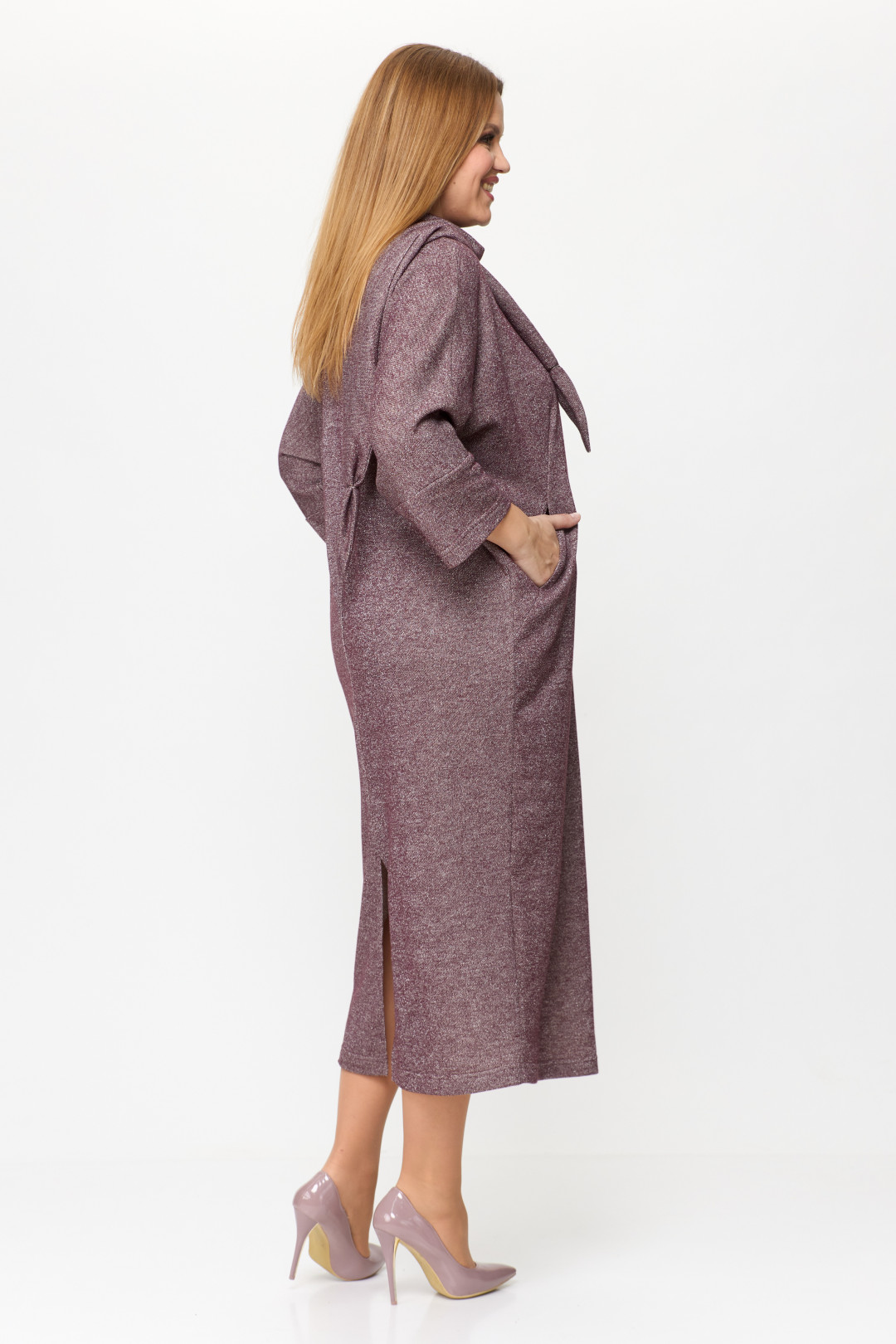 Платье Мишель Шик 2157 бордовый, блеск - фото 5