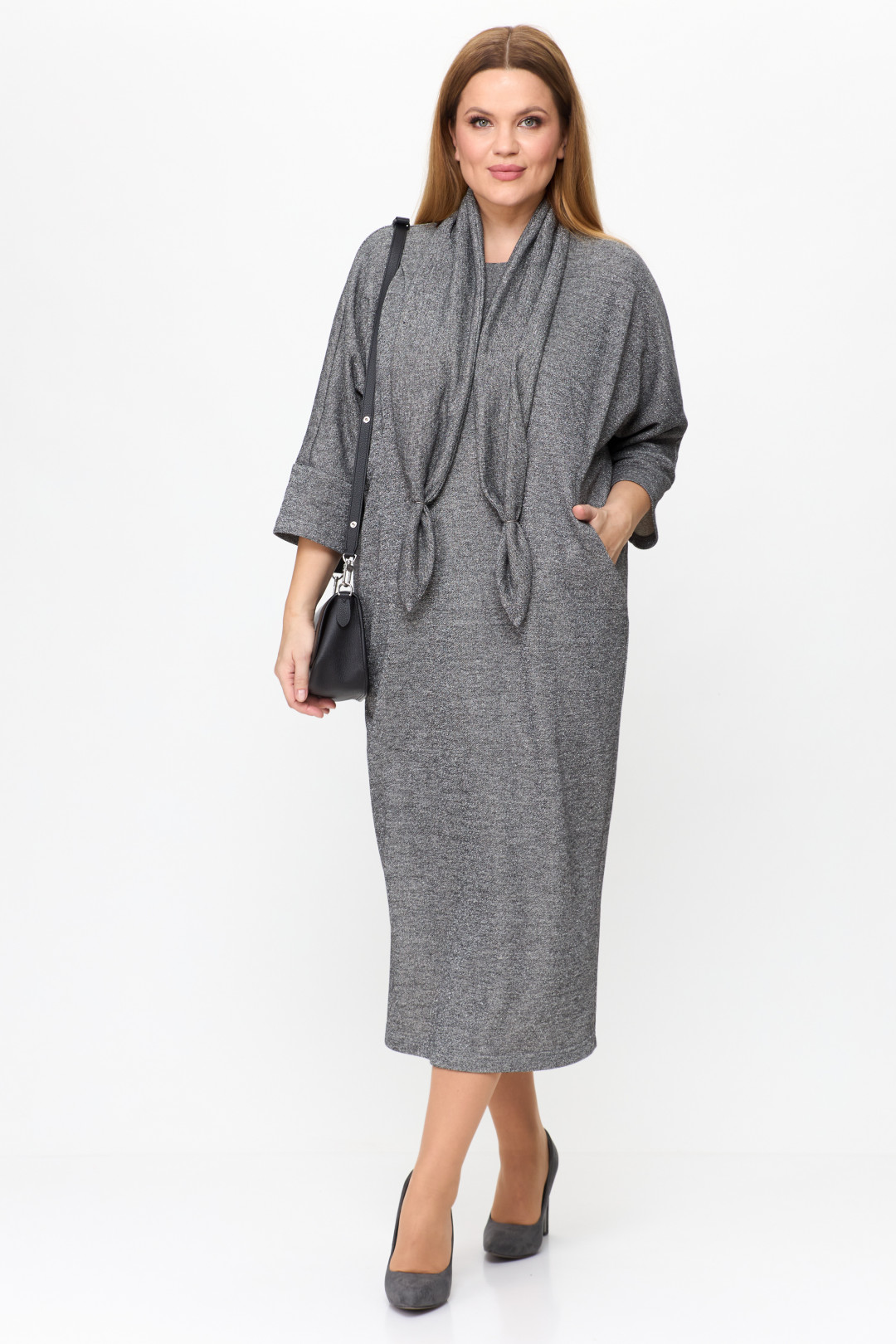 Платье Мишель Шик 2157 графит, блеск - фото 2