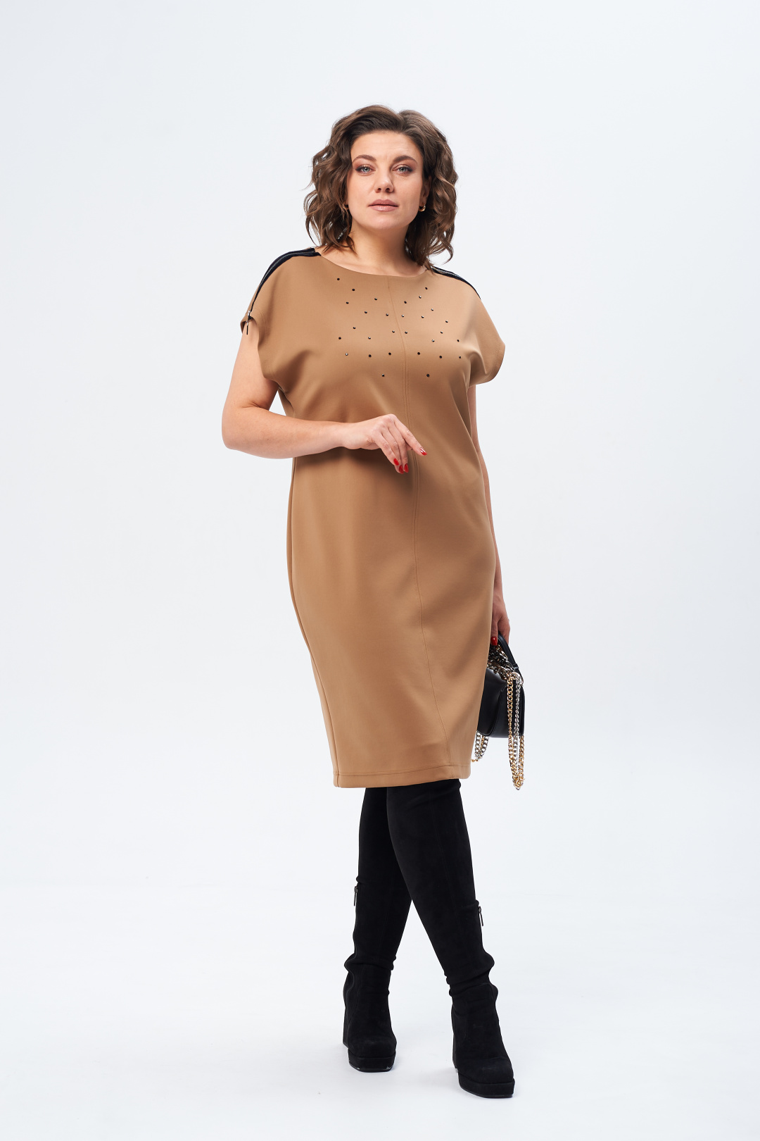 Платье Мишель Шик 2174 бежевый - фото 4