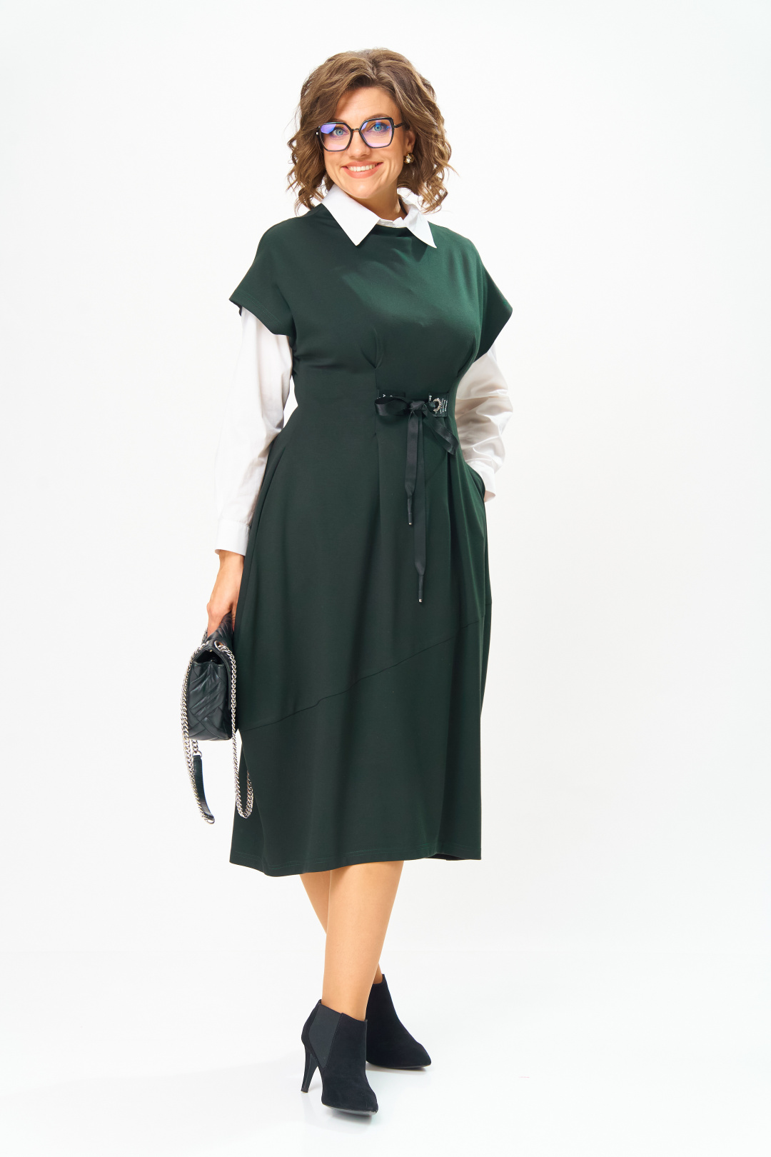 Платье Мишель Шик 2176 темная хвоя - фото 2