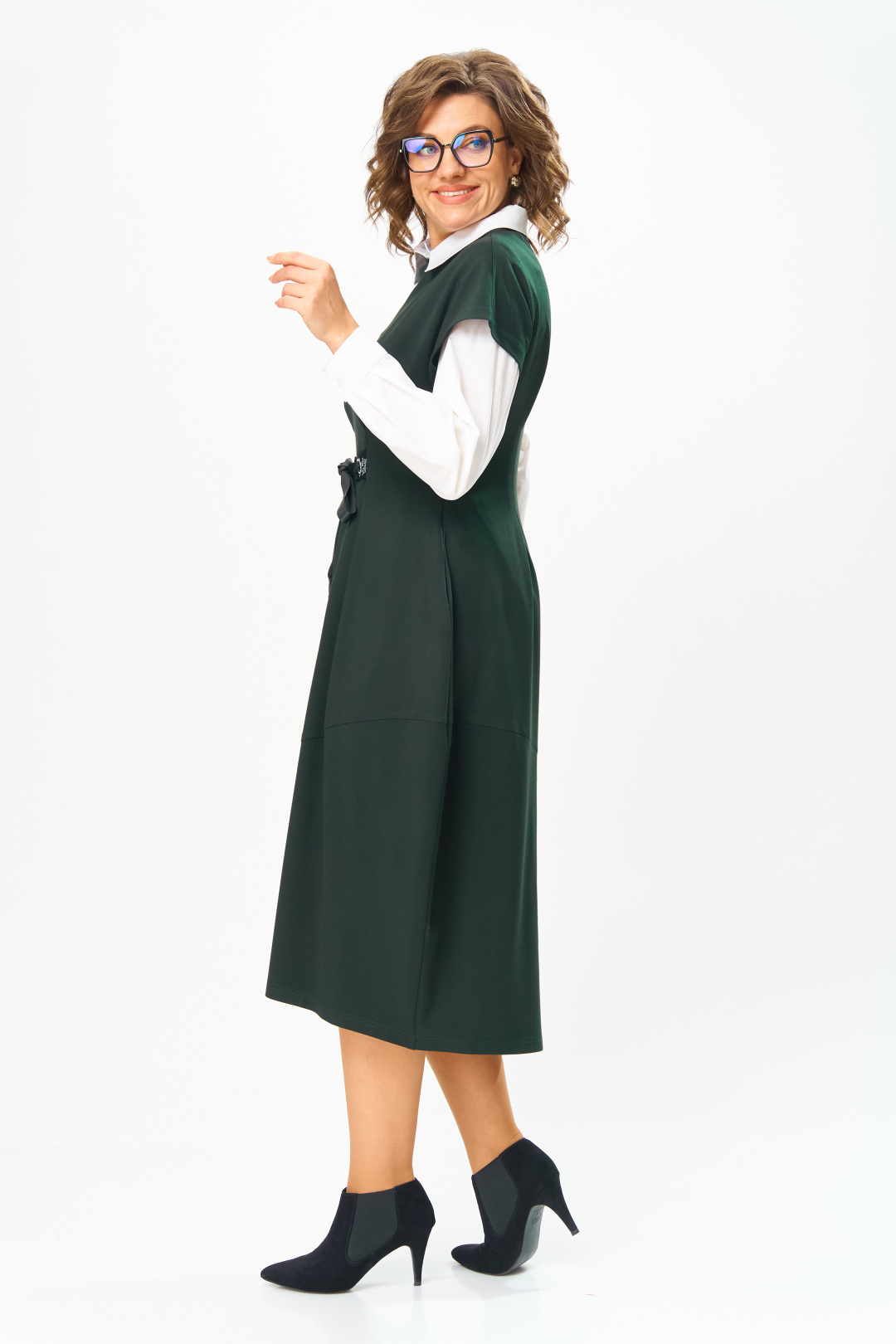 Платье Мишель Шик 2176 темная хвоя - фото 3