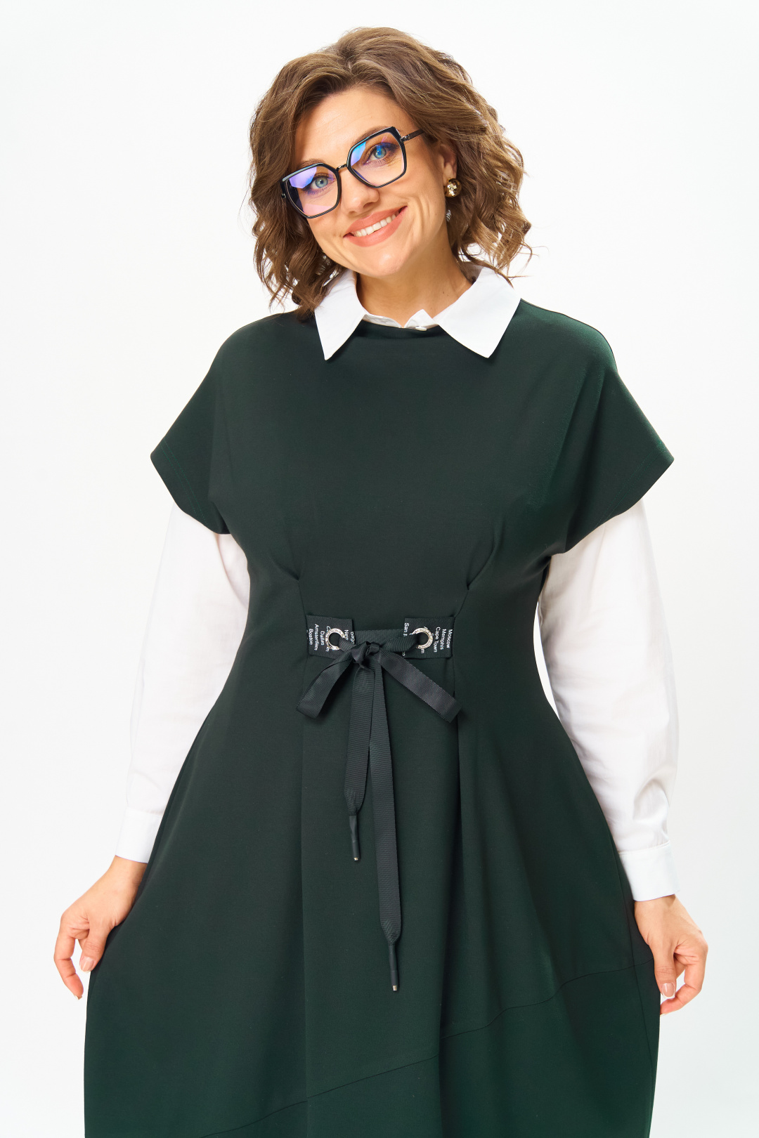 Платье Мишель Шик 2176 темная хвоя - фото 6