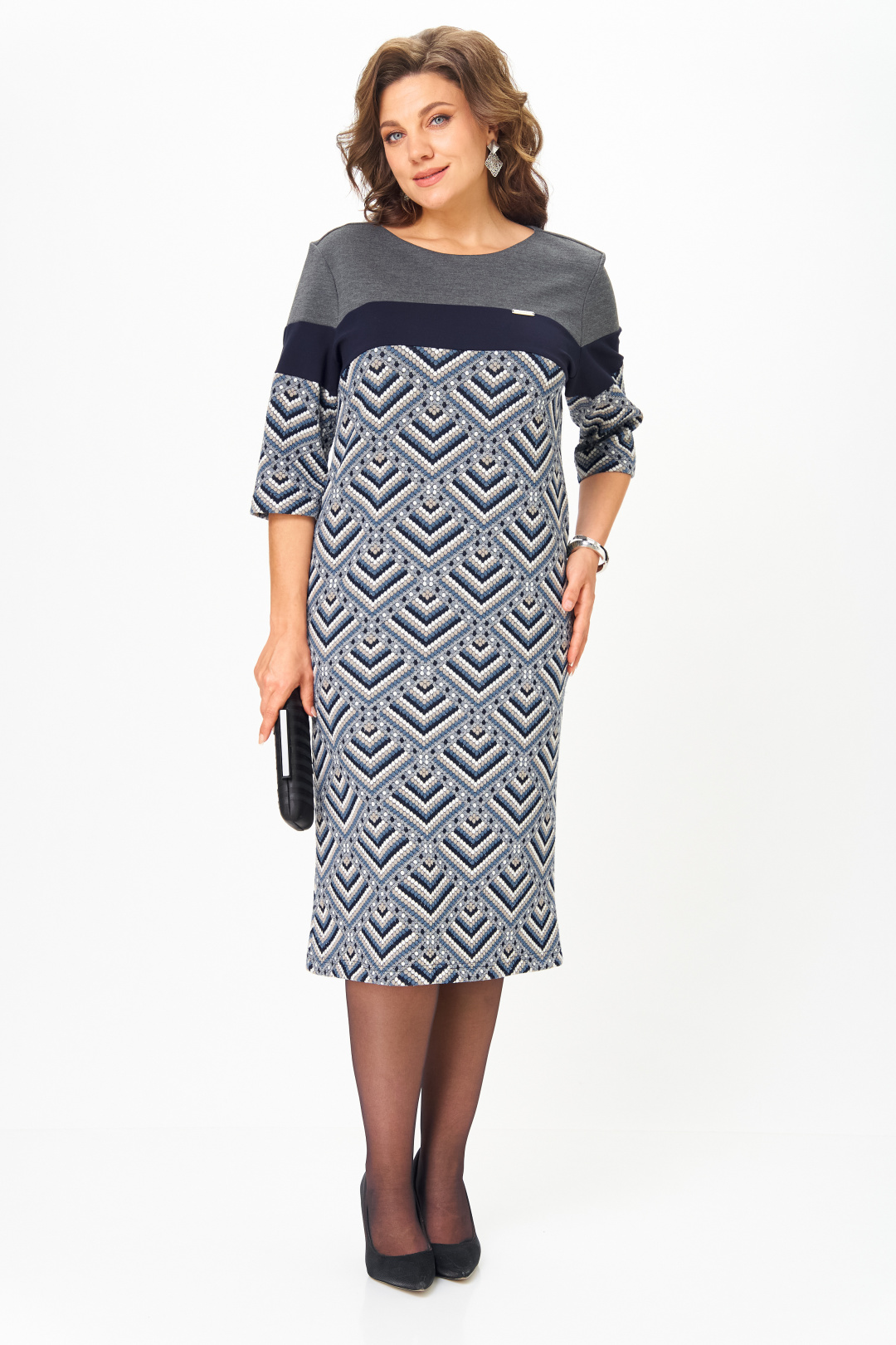 Платье Мишель Шик 2188 серый - фото 1