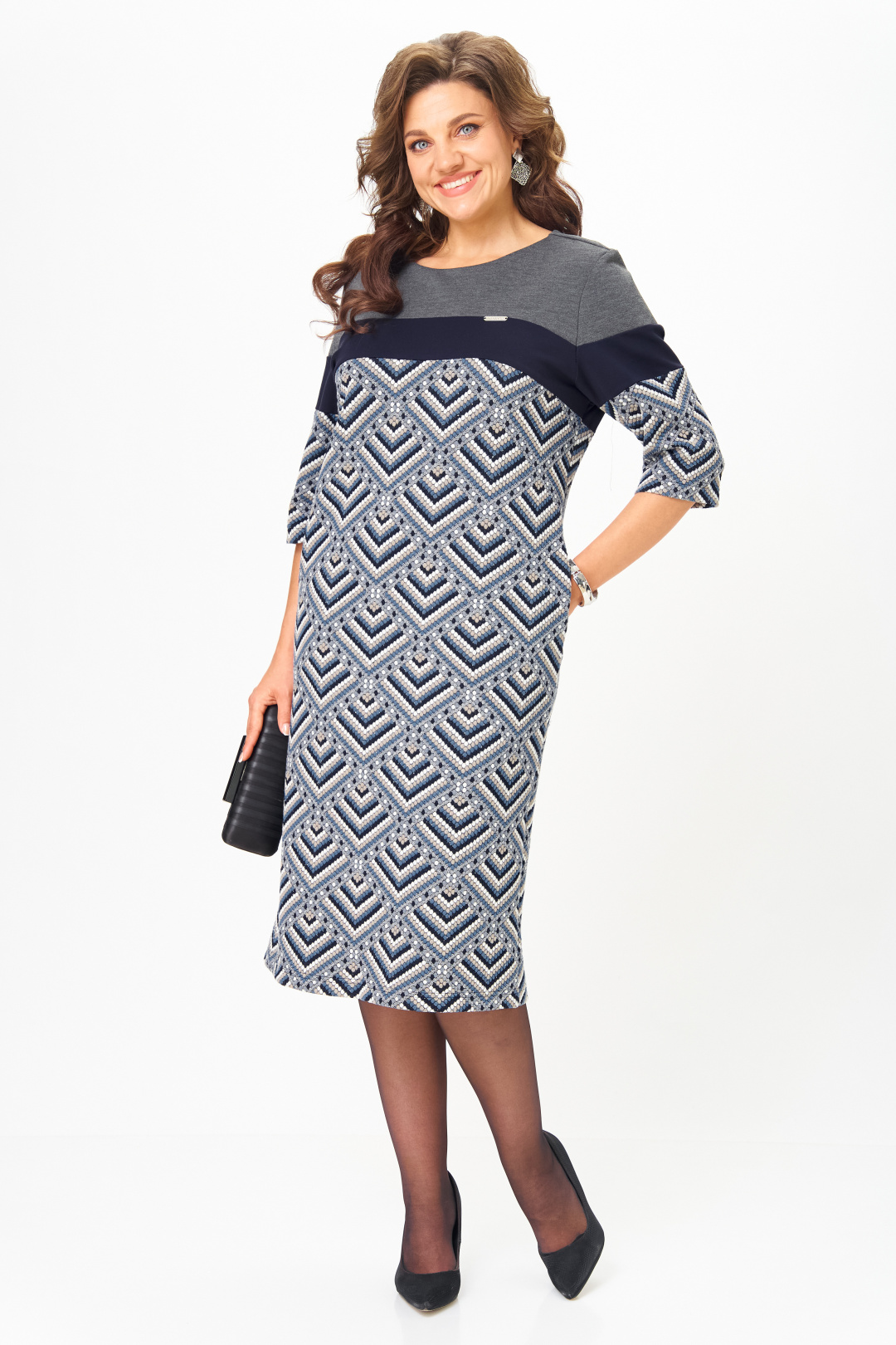 Платье Мишель Шик 2188 серый - фото 2