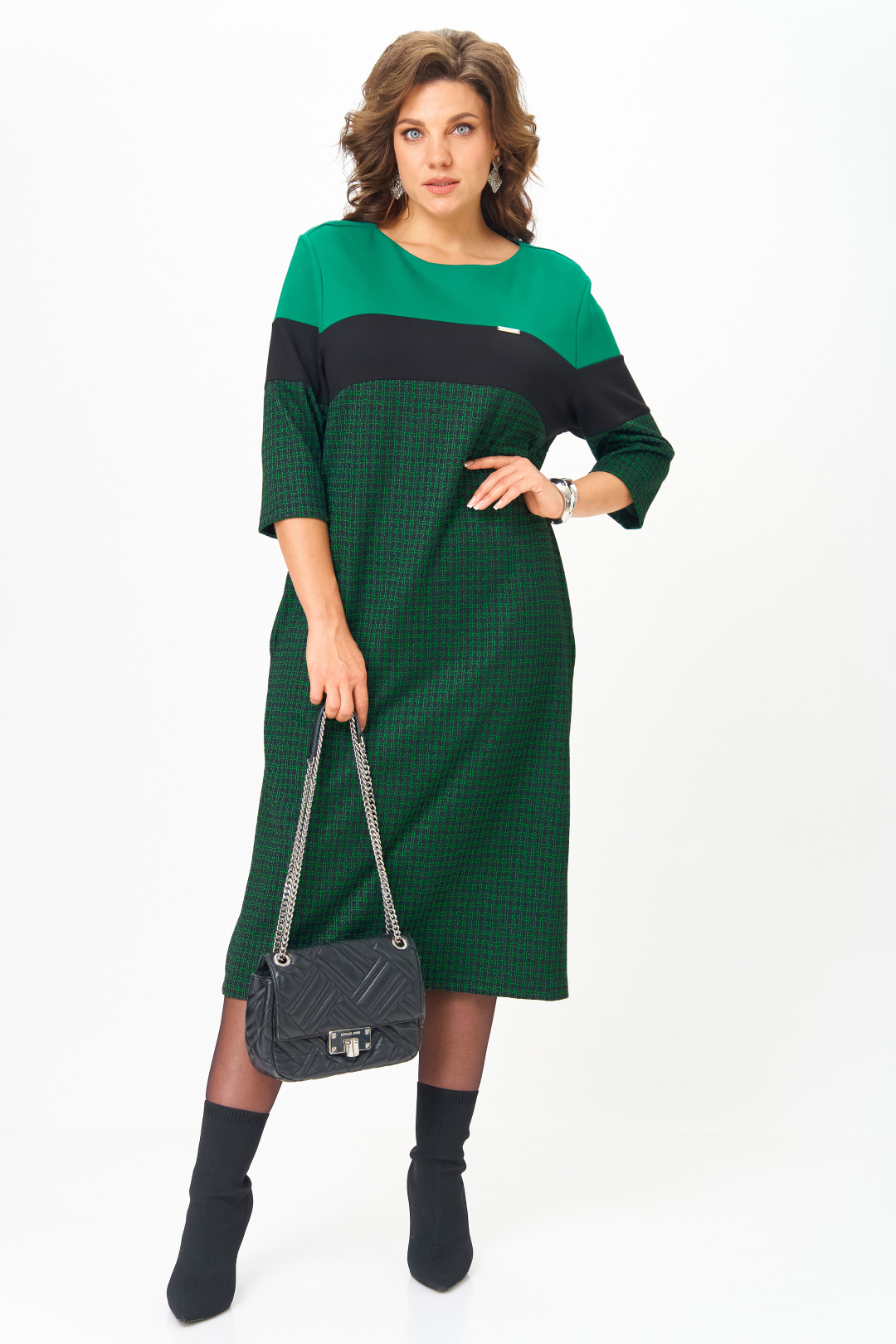 Платье Мишель Шик 2188 зеленый + черный