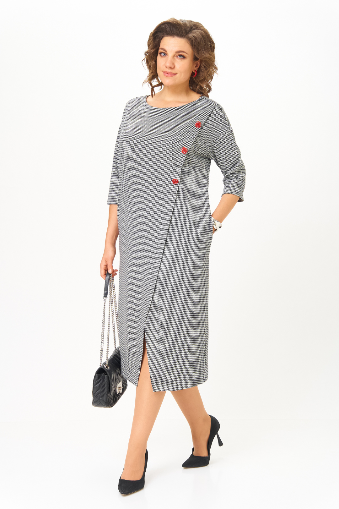 Платье Мишель Шик 2190 черно-белый - фото 2