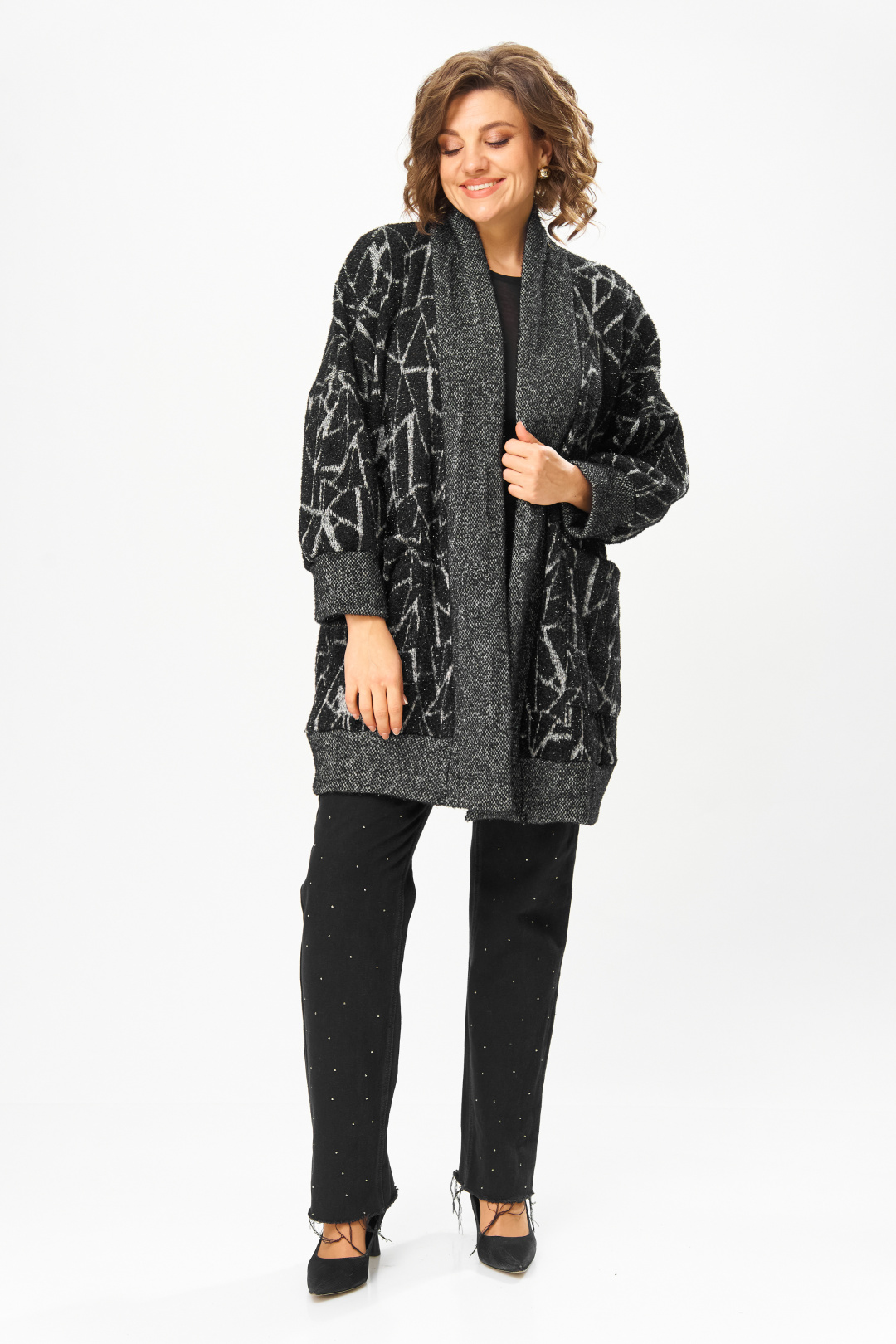 Кардиган Мишель Шик 368 обсидиан - фото 2