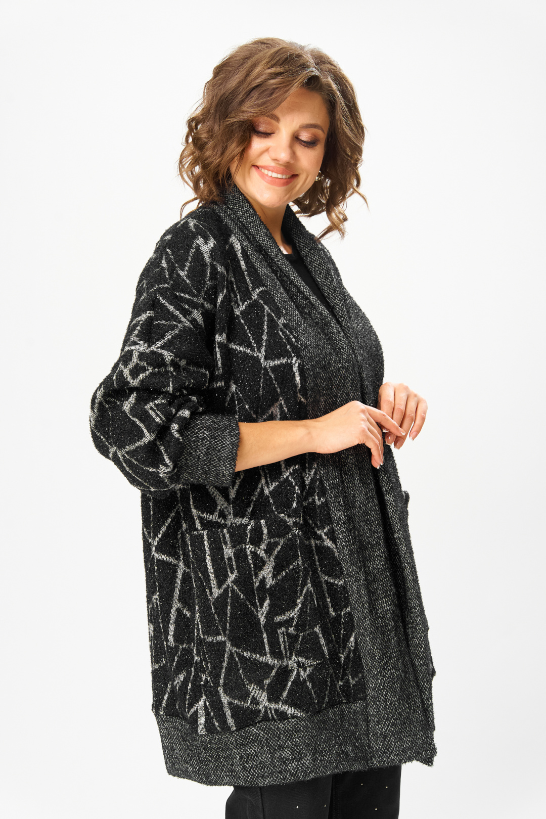 Кардиган Мишель Шик 368 обсидиан - фото 3