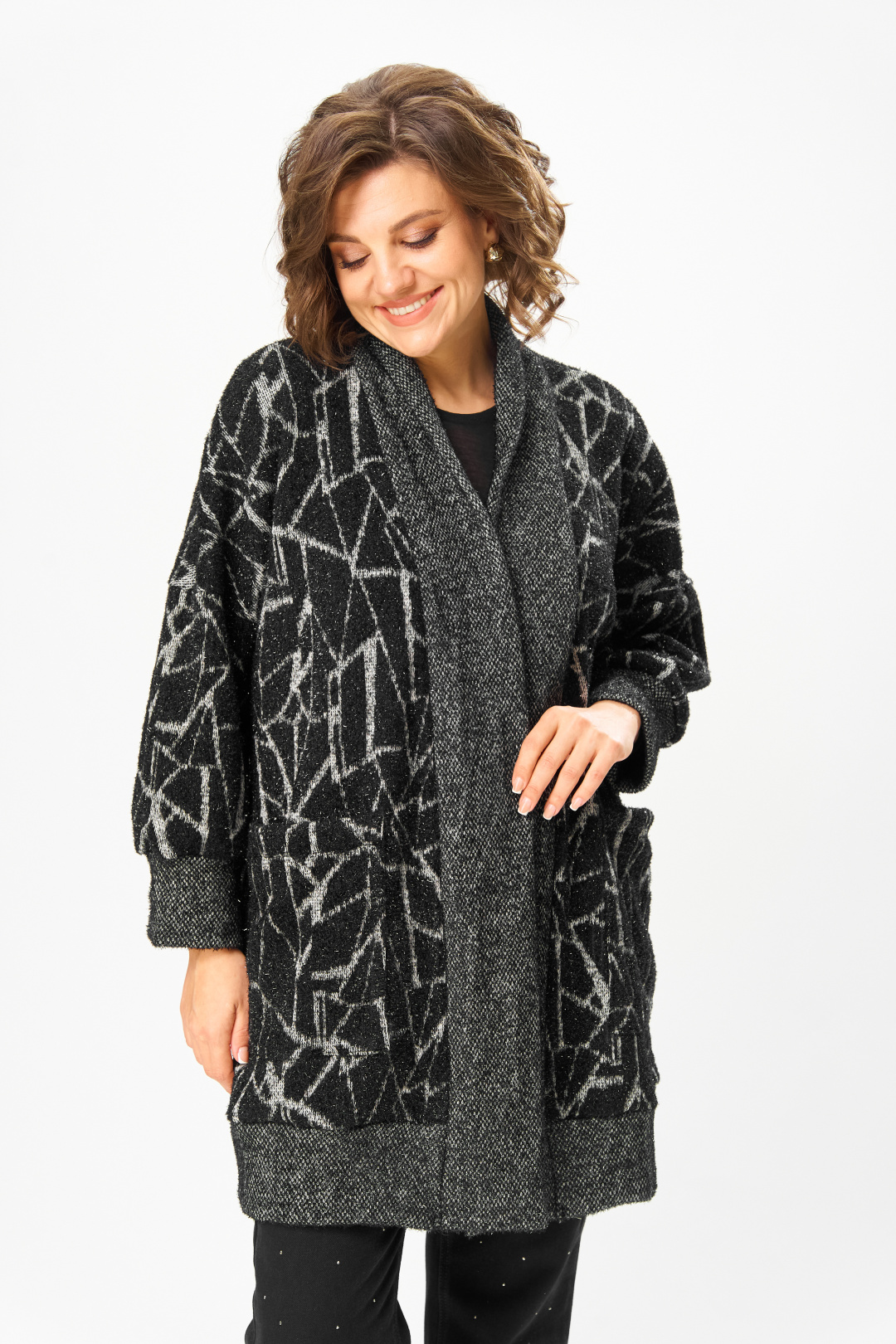 Кардиган Мишель Шик 368 обсидиан - фото 6