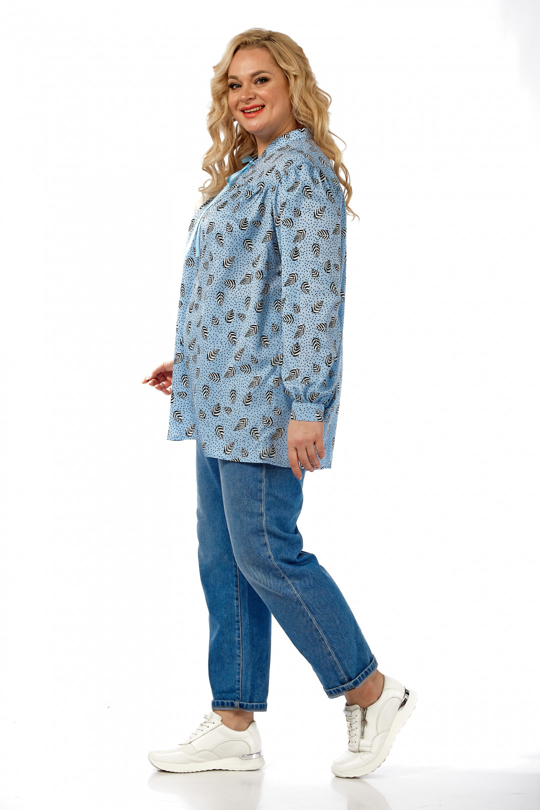 Блузка Мишель Шик 760 голубой - фото 3