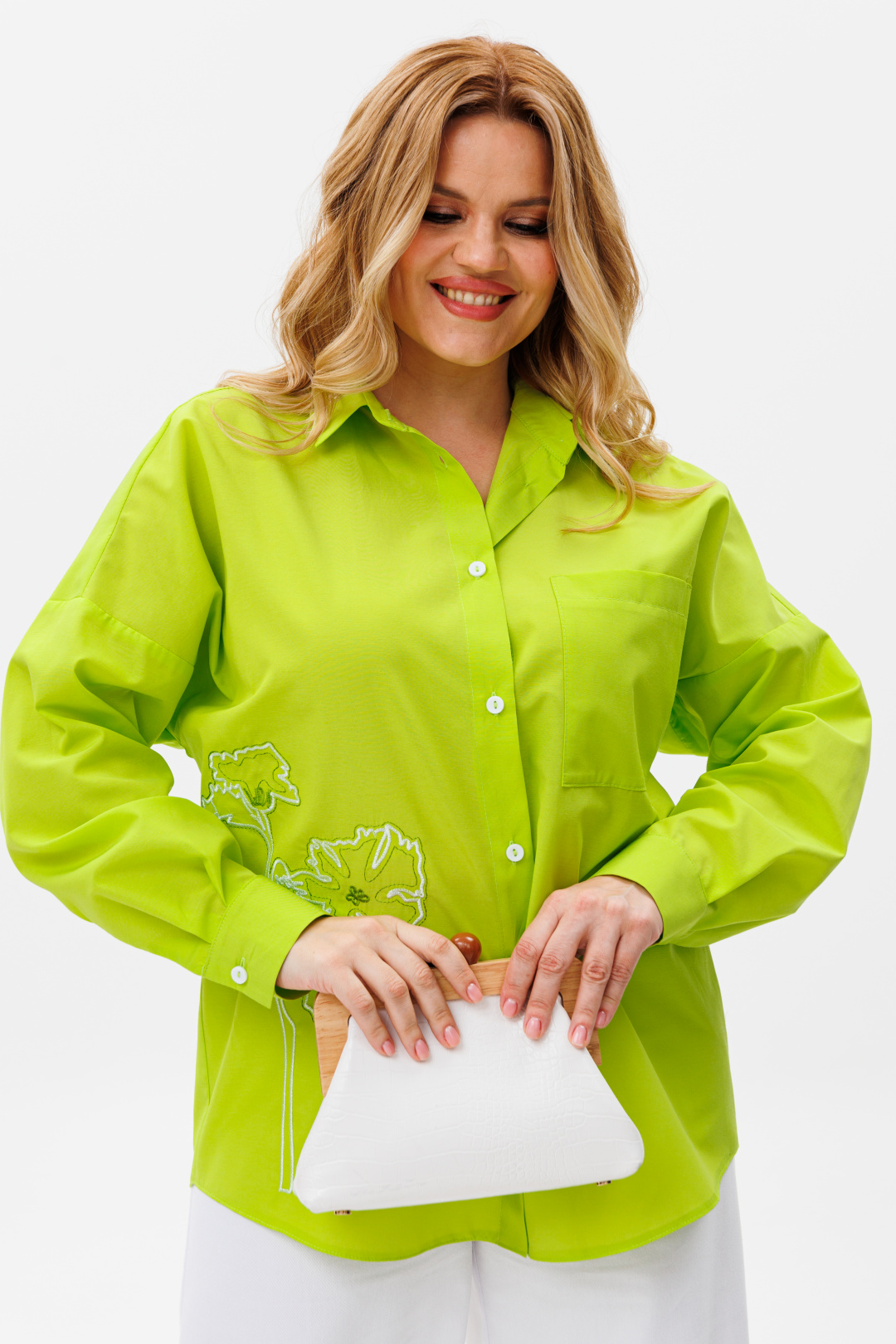 Блузка Мишель Шик 778 салатовый - фото 5