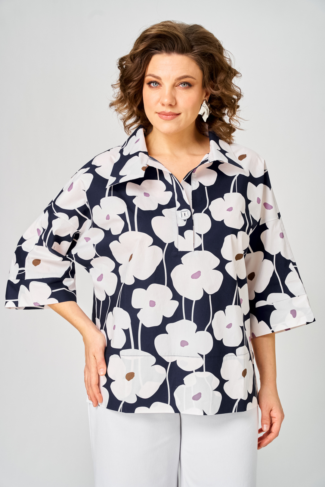 Блуза Мишель Шик 786-1 цветы - фото 1