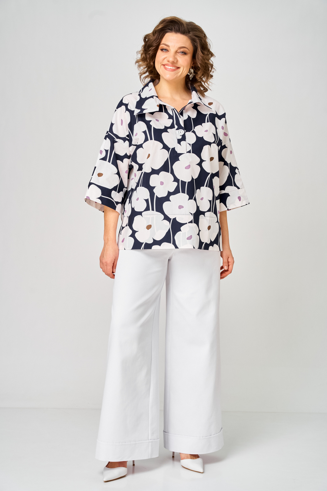 Блуза Мишель Шик 786-1 цветы - фото 2