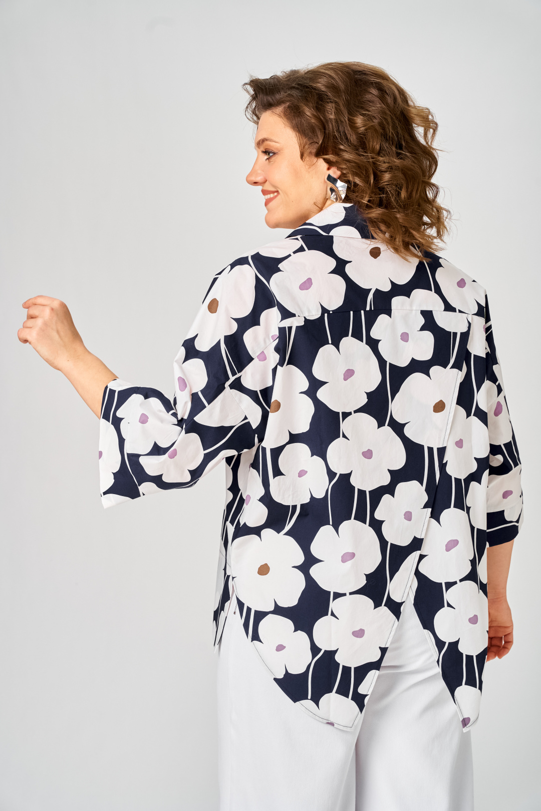 Блуза Мишель Шик 786-1 цветы - фото 5