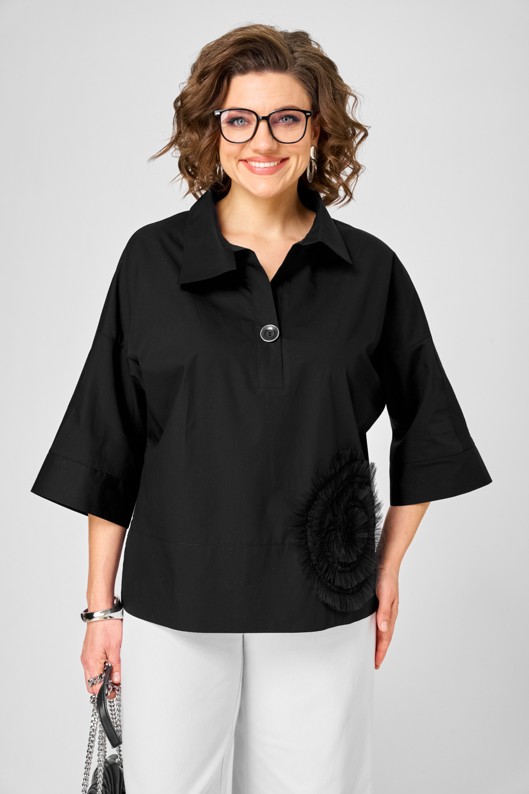 Блузка Мишель Шик 786 черный - фото 2