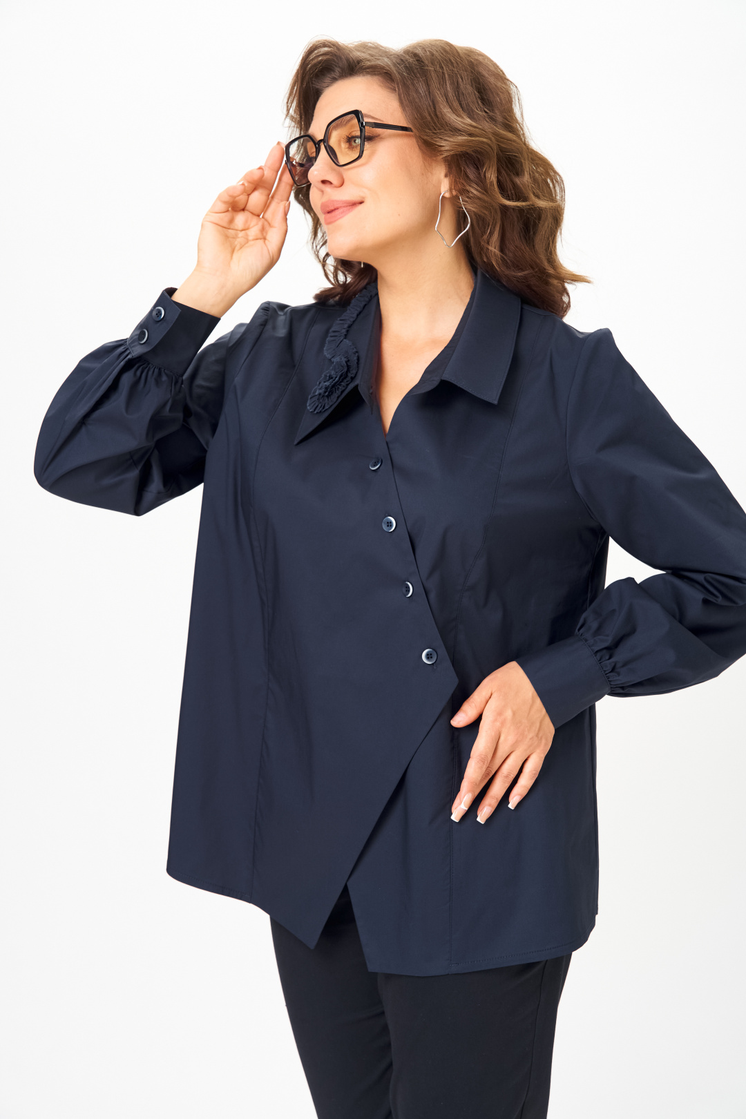 Блуза Мишель Шик 789 дымчато-синий - фото 1