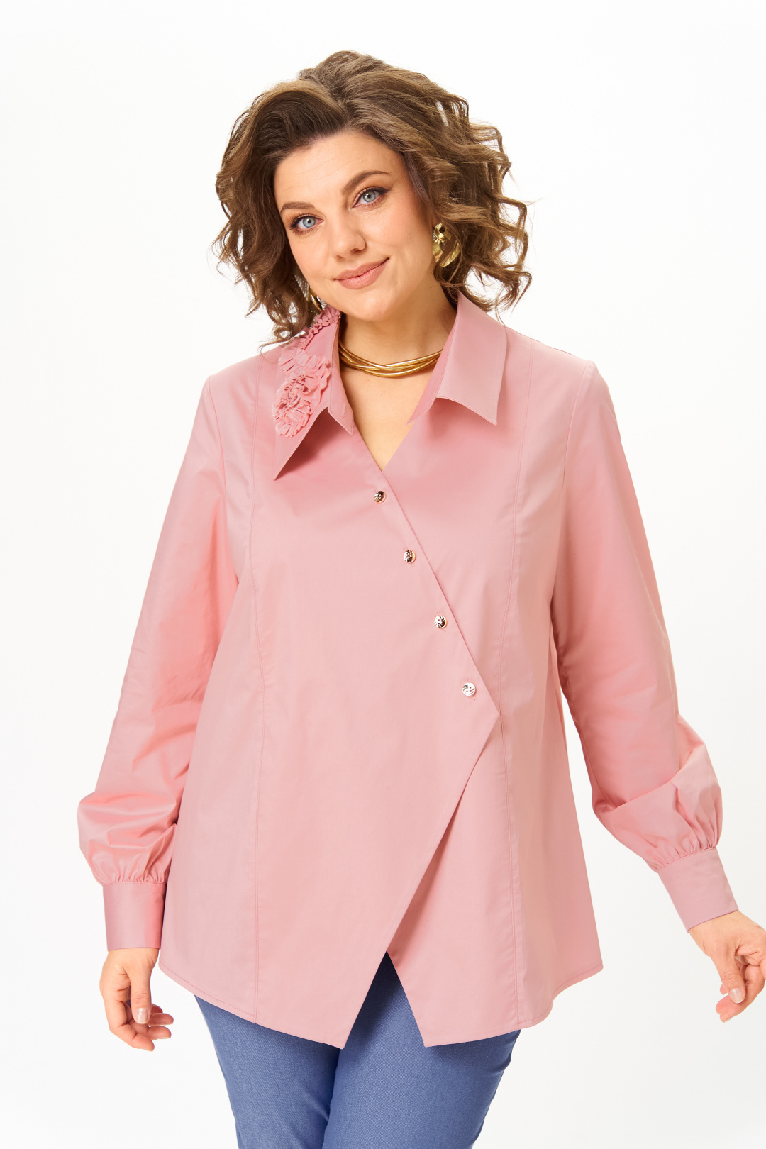 Блуза Мишель Шик 789 пудра - фото 3