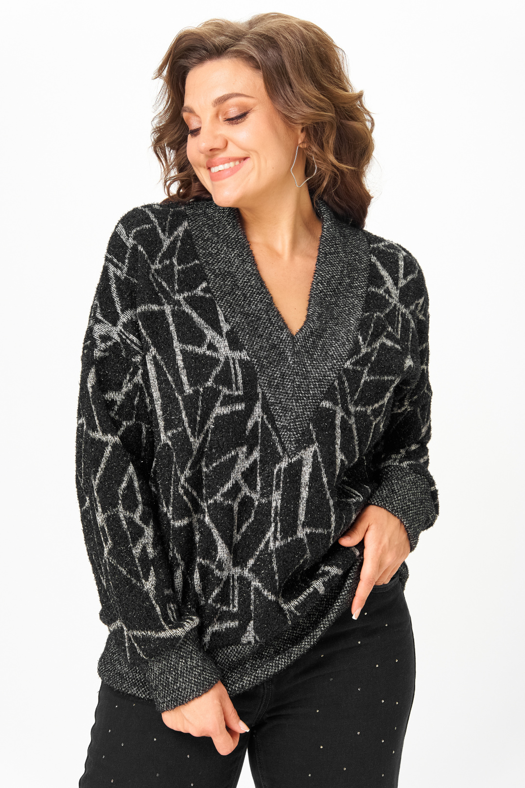 Джемпер Мишель Шик 793 обсидиан - фото 6