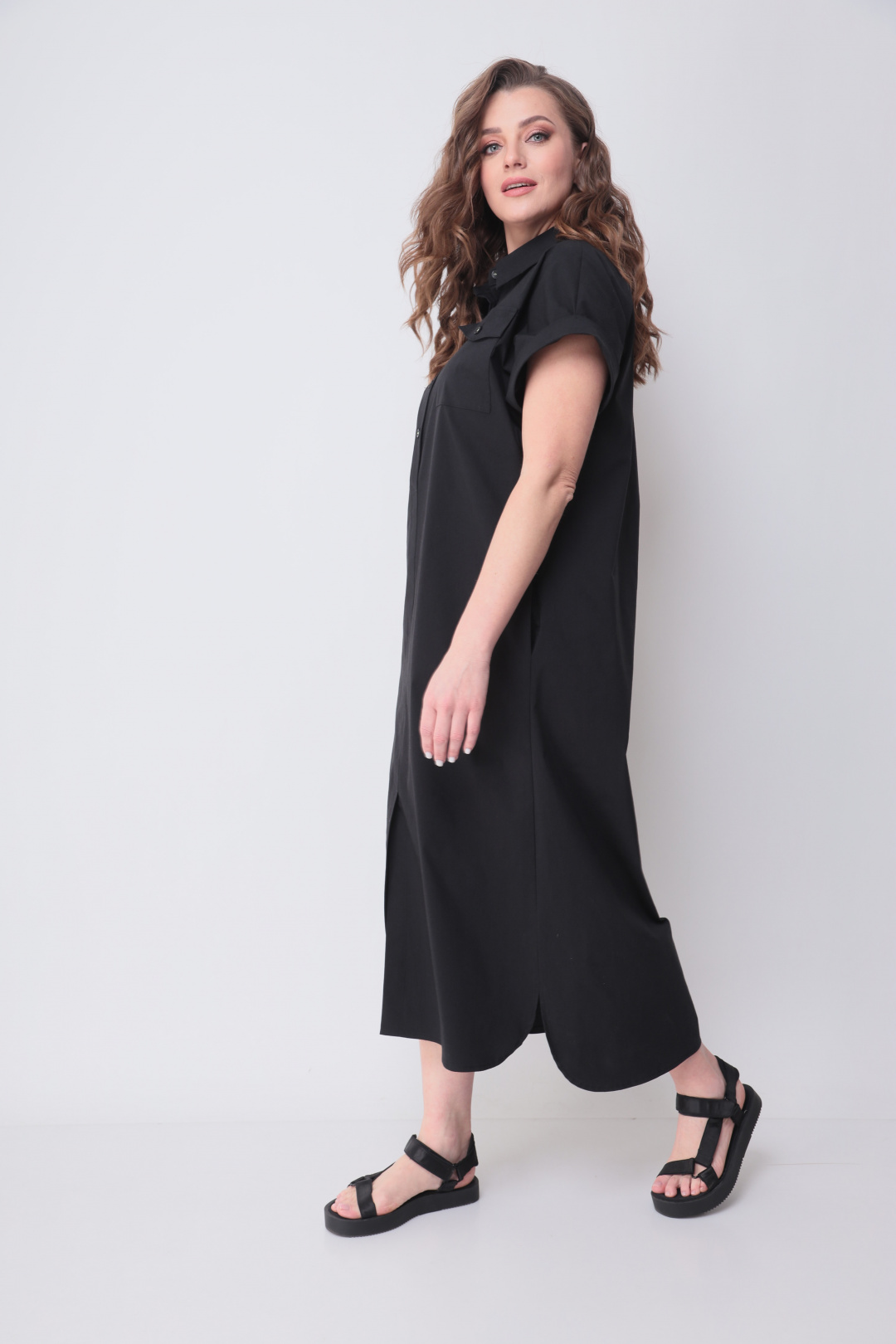 Платье Мишель Шик 993/2 черный, салатовый - фото 4