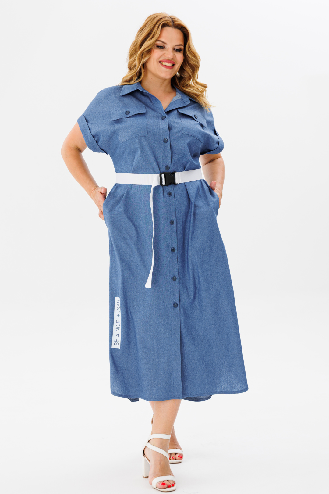 Платье Мишель Шик 993/2 темный деним - фото 2