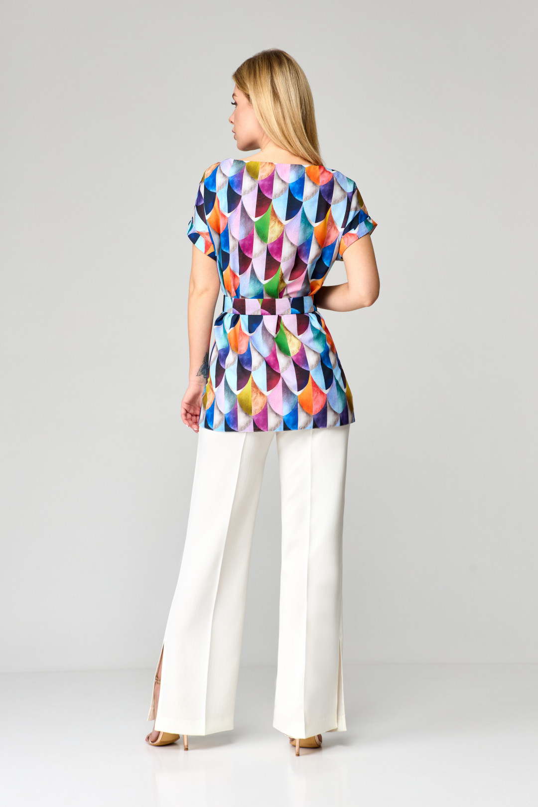 Костюм МишельСтиль 1108 бежево-голубой