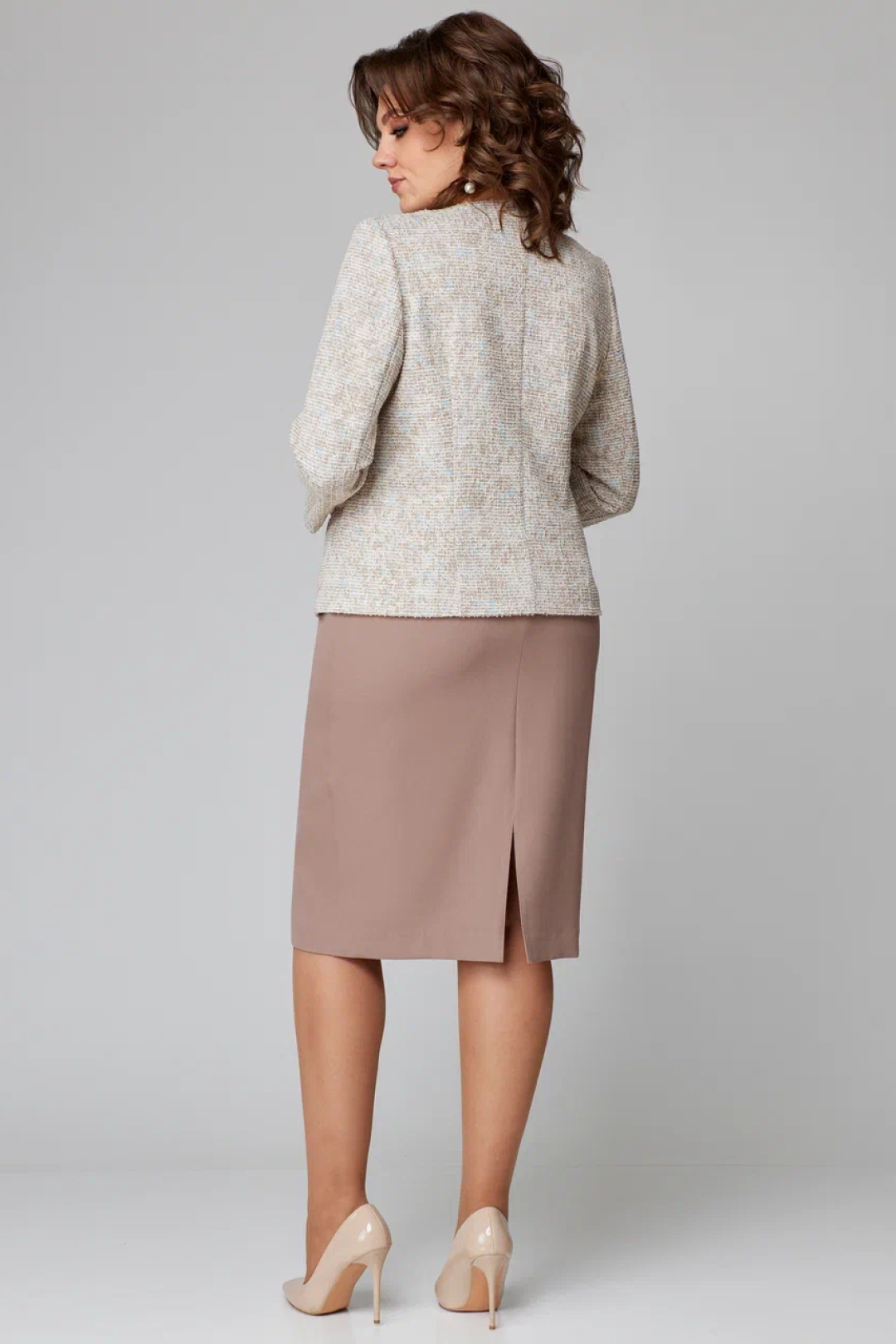 Костюм МишельСтиль 1216 бежево-голубой