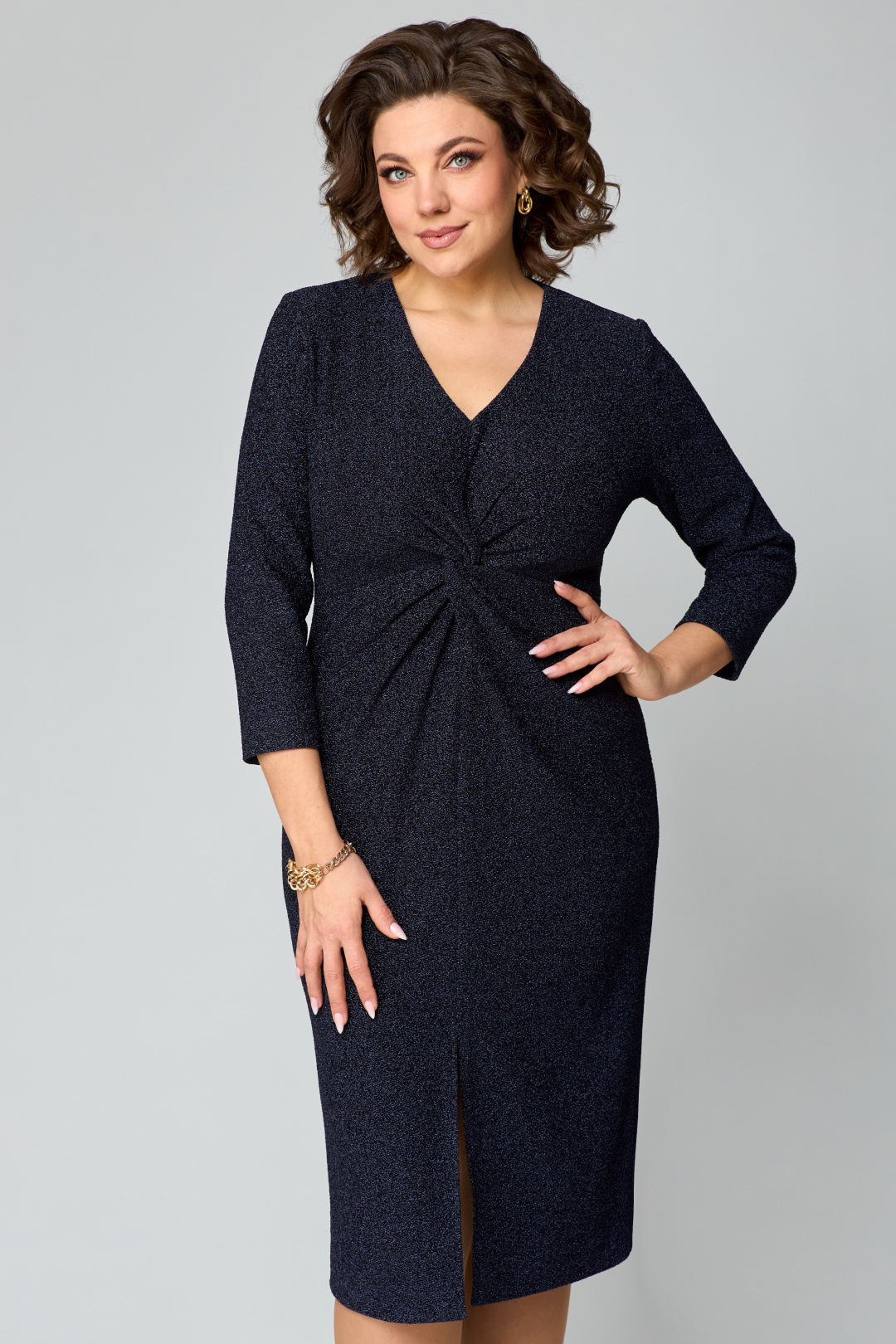 Платье МишельСтиль 1234 темно-синий - фото 6