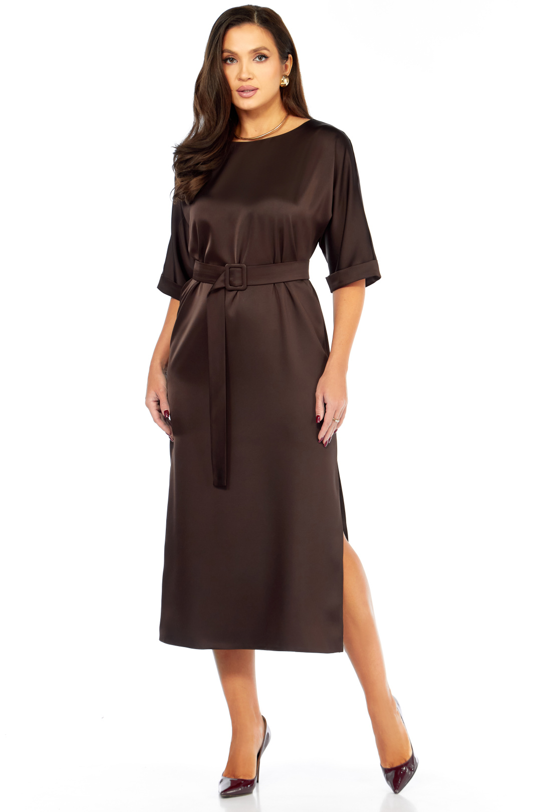 Платье МишельСтиль 1341 шоколад - фото 1