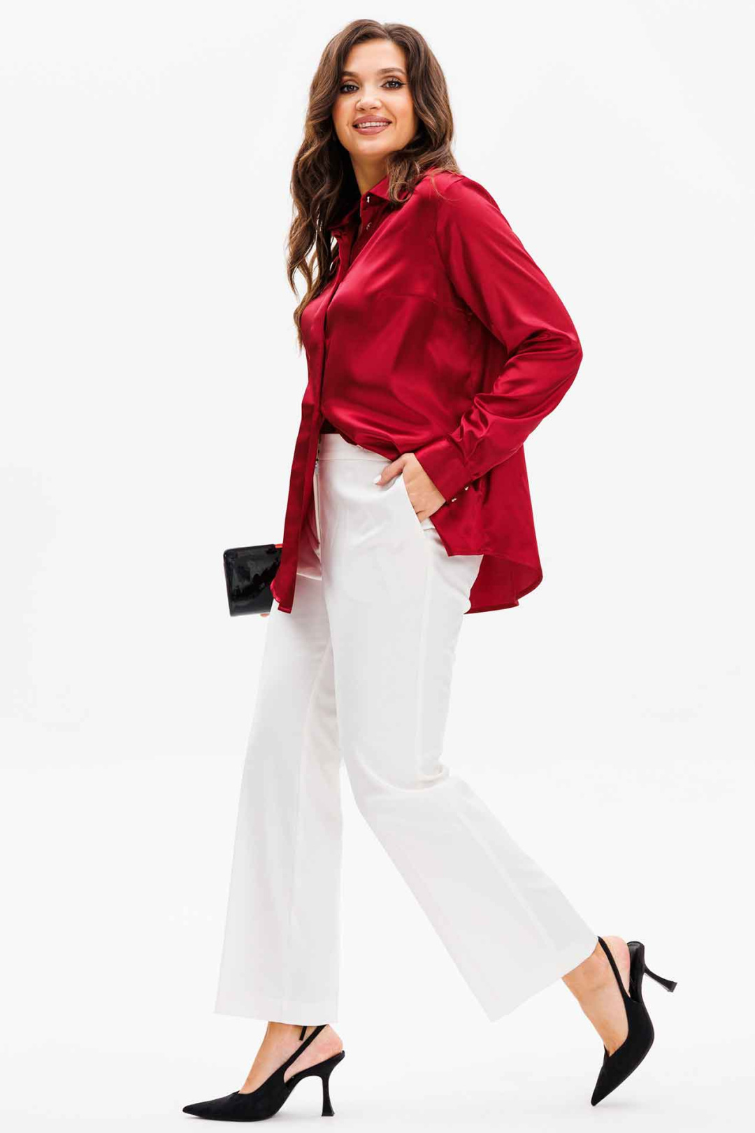 Костюм MisLana 1048 белый, красный