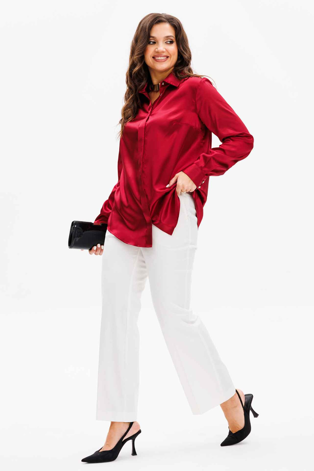 Костюм MisLana 1048 белый, красный