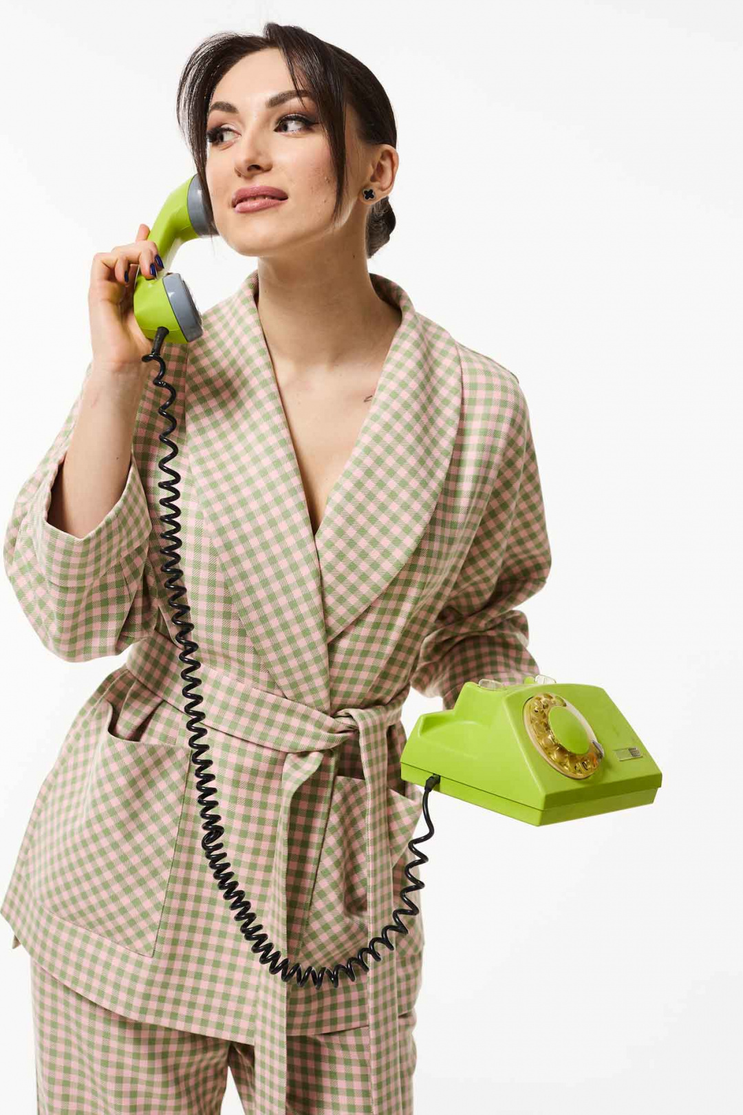 Костюм MisLana 1054 беж-розовый-зеленый - фото 4