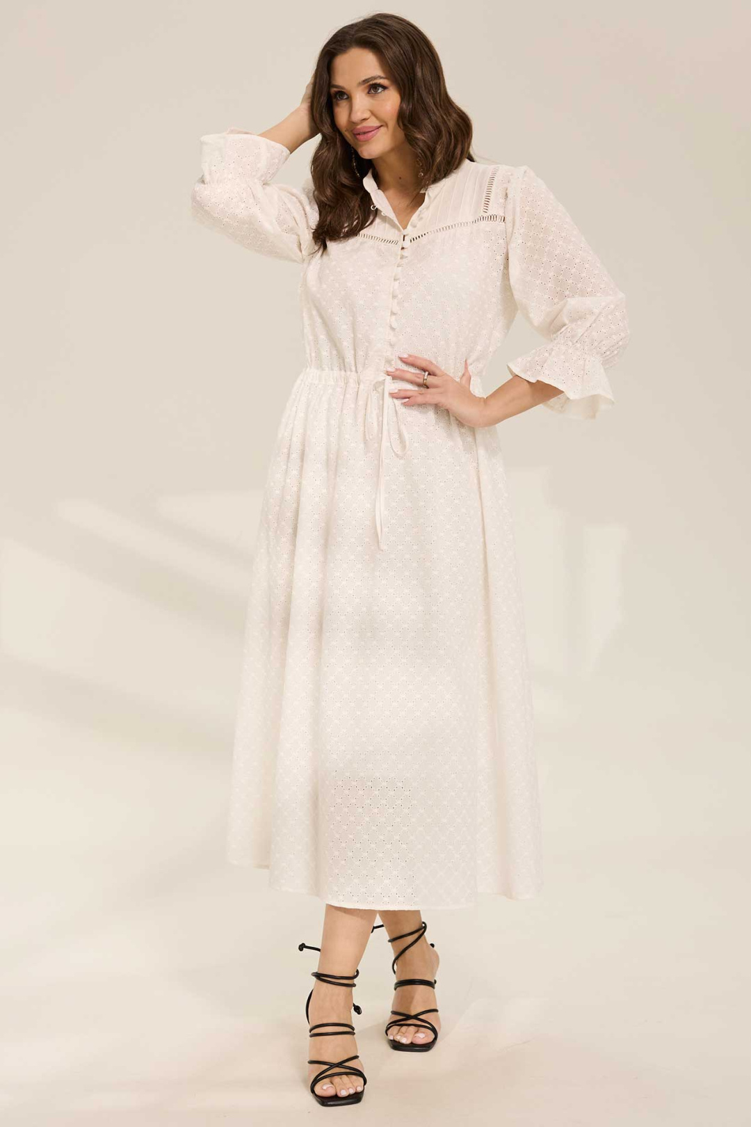 Платье MisLana 1092 молочный - фото 1