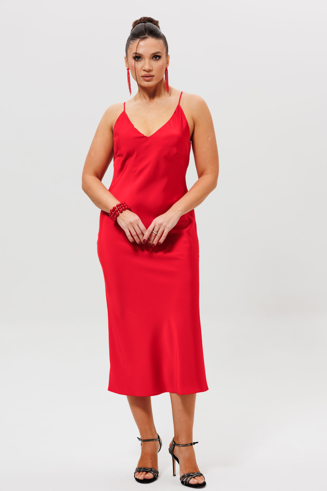 Платье MisLana 1158 красный - фото 1