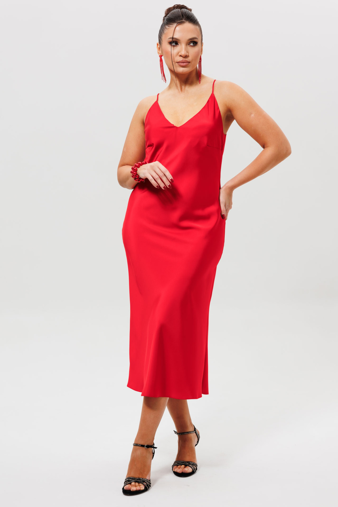 Платье MisLana 1158 красный - фото 3