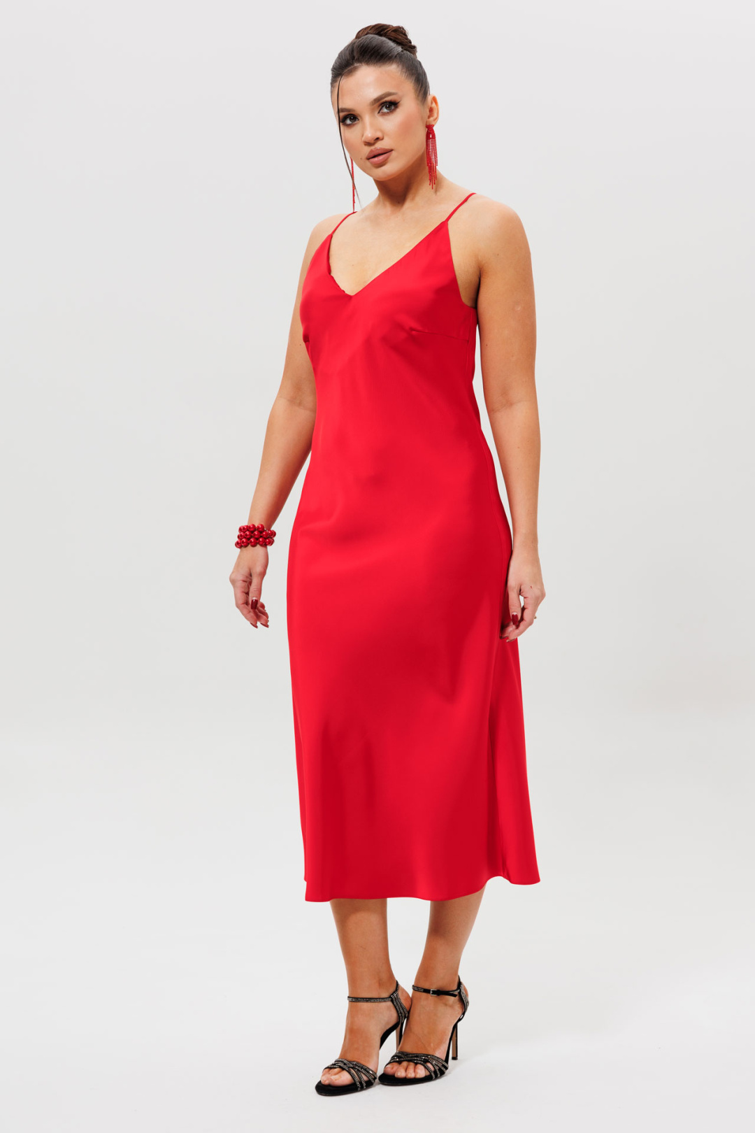 Платье MisLana 1158 красный - фото 5