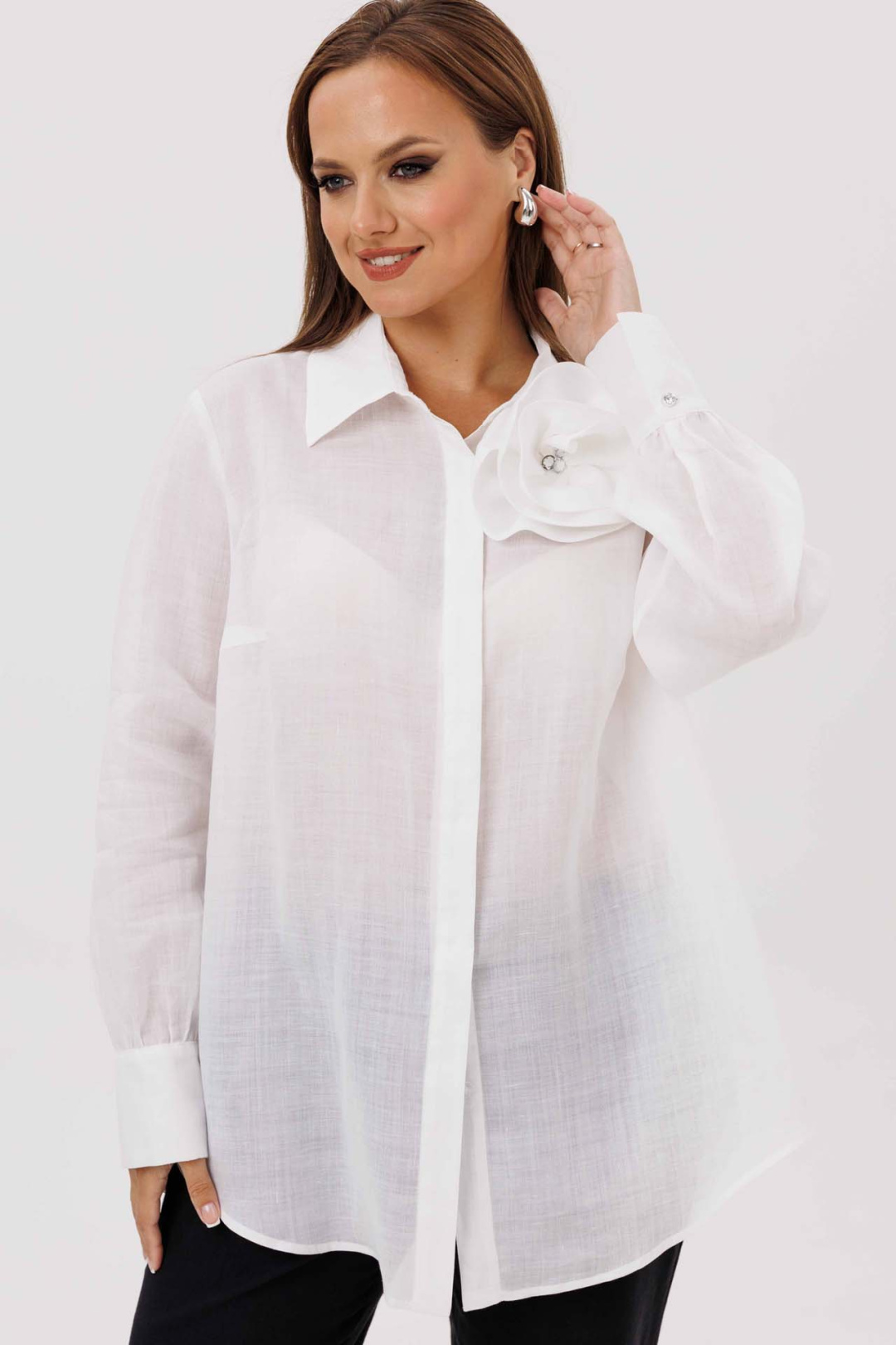 Блузка MisLana 1241 белый - фото 1