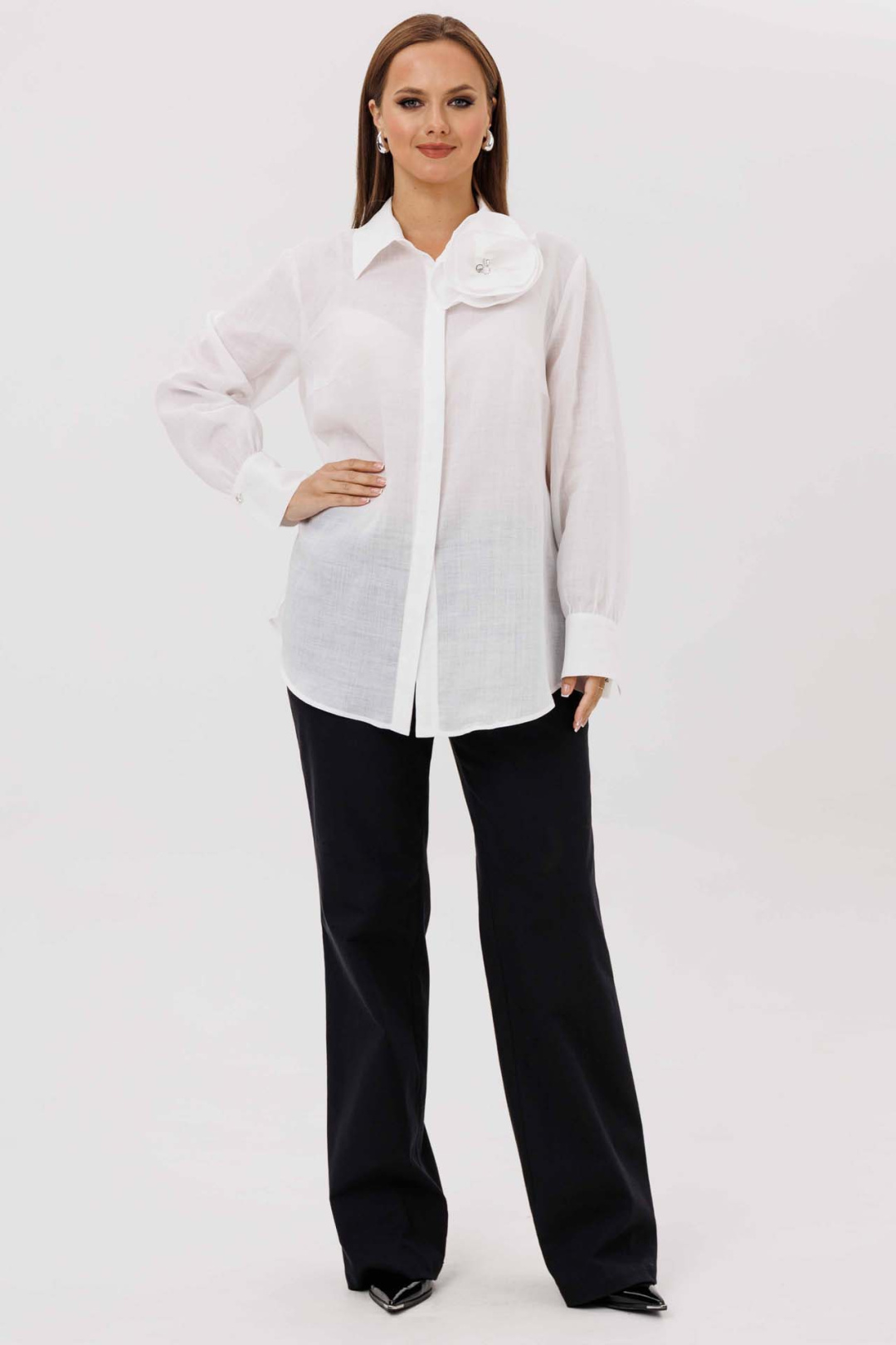 Блузка MisLana 1241 белый - фото 3