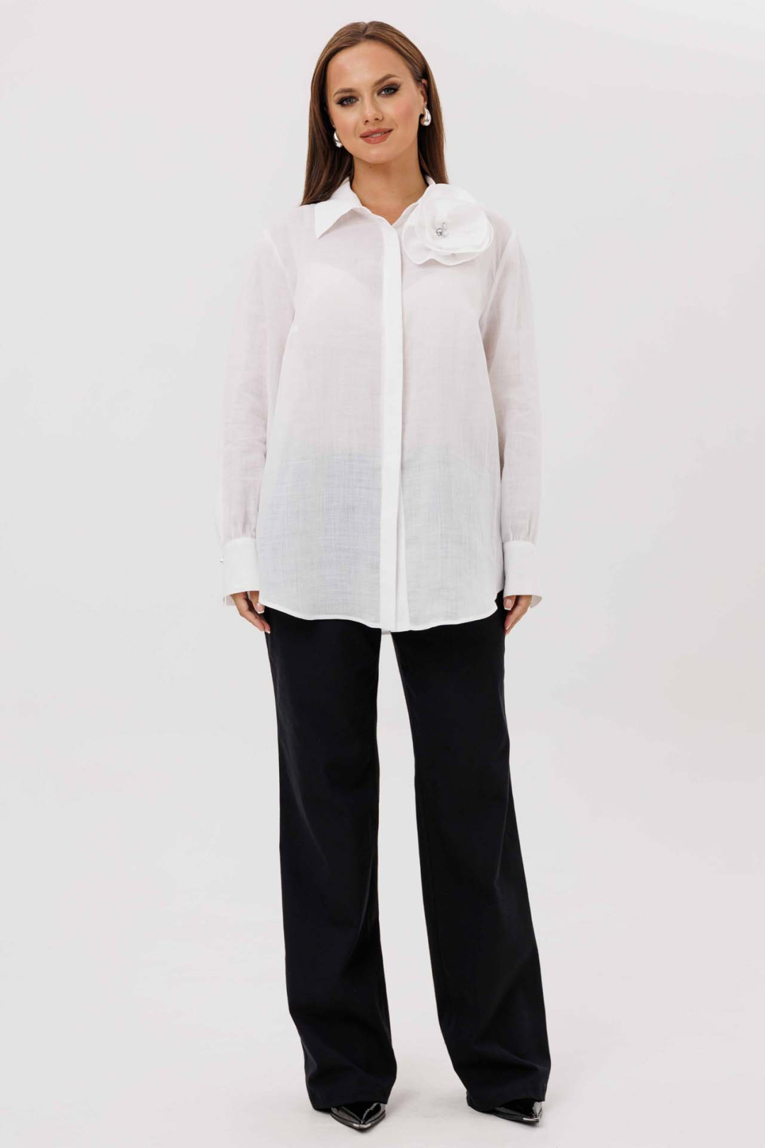 Блузка MisLana 1241 белый - фото 4