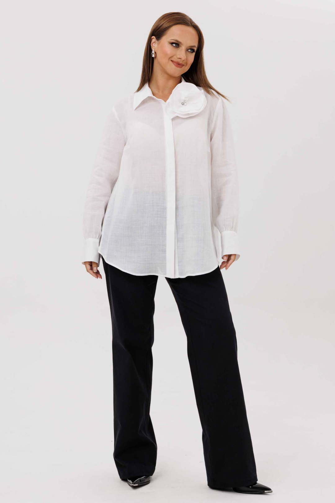 Блузка MisLana 1241 белый - фото 6