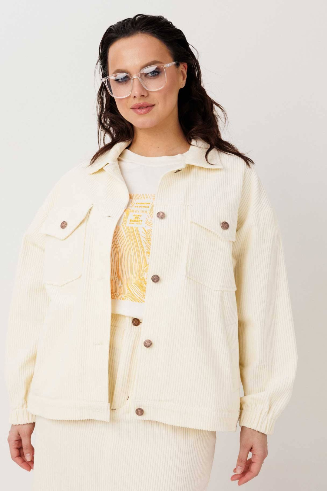 Костюм MisLana 1245к молочный + сливочный