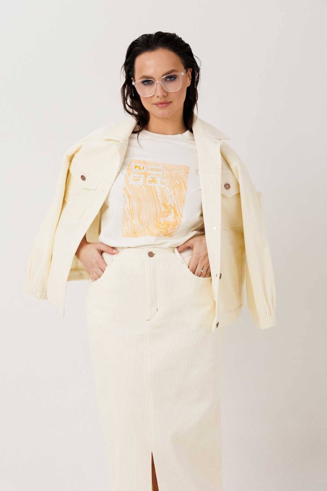 Костюм MisLana 1245к молочный + сливочный
