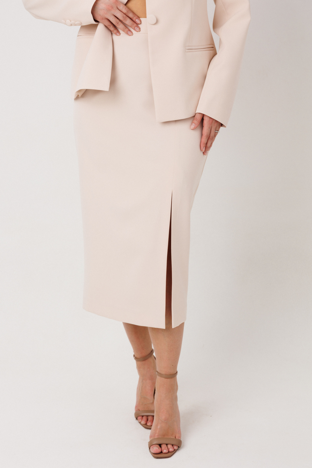 Костюм MisLana 1296 бежевый - фото 4