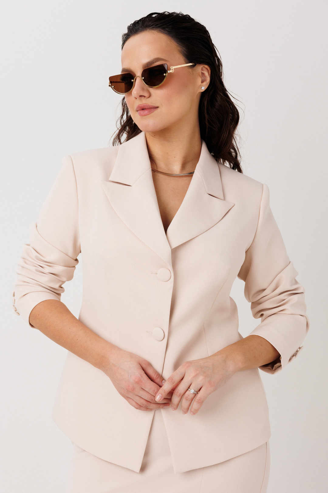 Костюм MisLana 1296 бежевый - фото 6