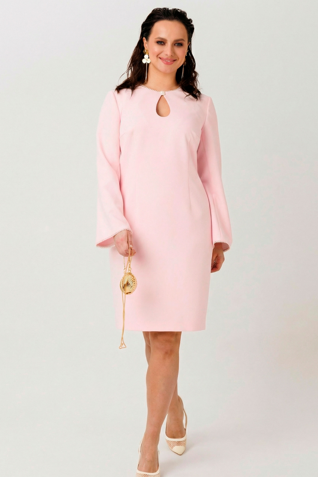 Платье MisLana 1304 розовый - фото 1