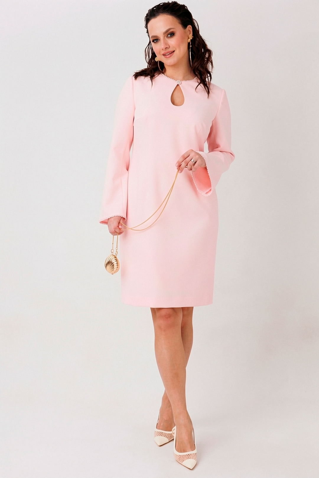 Платье MisLana 1304 розовый - фото 5