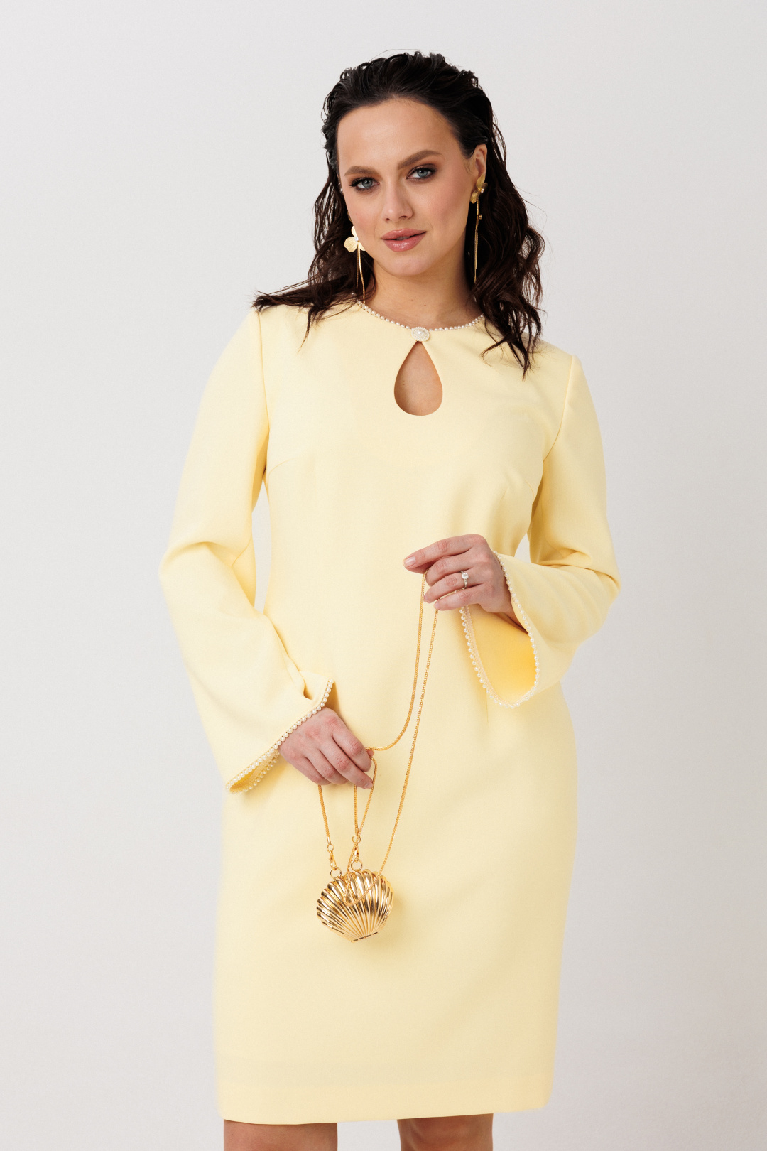 Платье MisLana 1304 желтый - фото 2