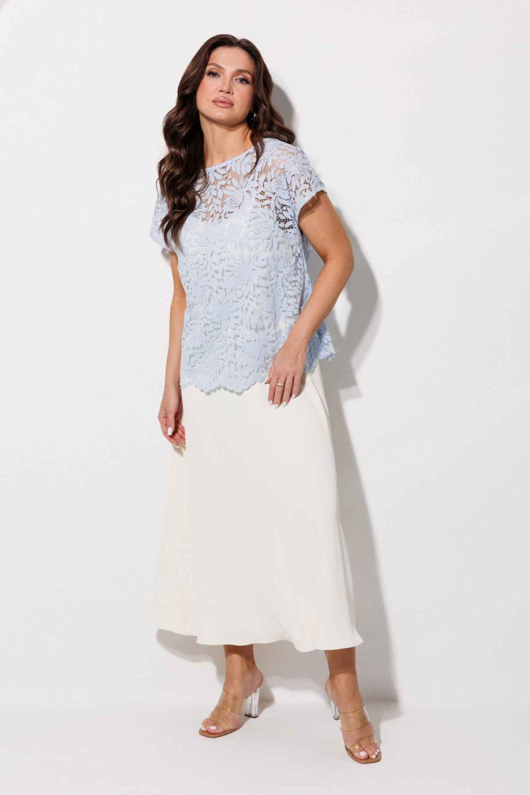 Костюм MisLana 1320 голубой + молочный