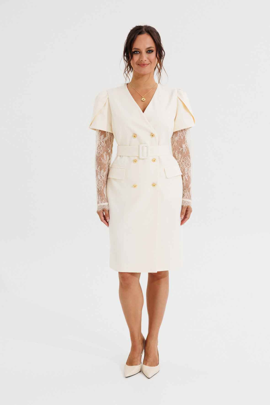 Платье MisLana 1338 сливочный